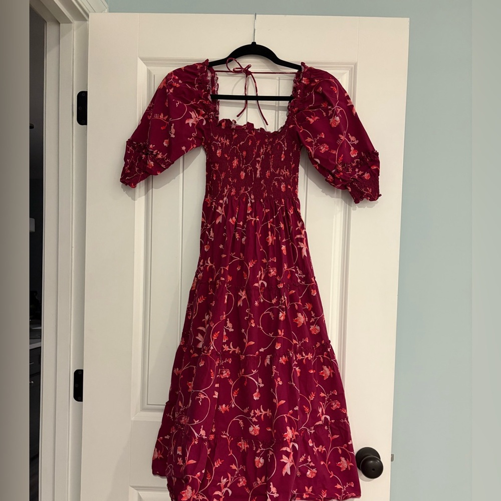 Hill House Red Floral Dress
